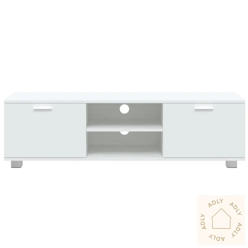 Tv-Benk Hvit 140X40,5X35 Cm Konstruert Tre