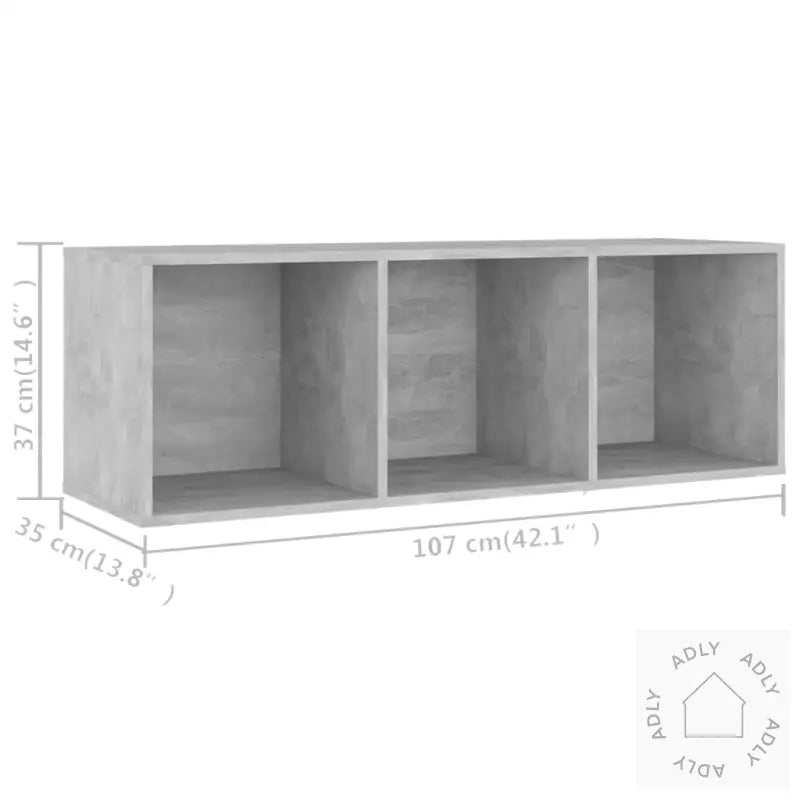Tv-Benk Betonggrå 107X35X37 Cm Konstruert Tre