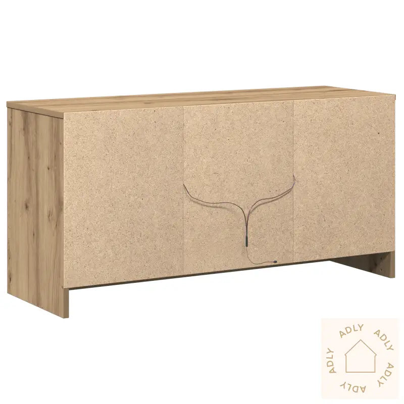 Tv-Skap Med Led-Lys I Artisan Eik, 100X34X50 Cm, Laget Av Konstruert Tre.