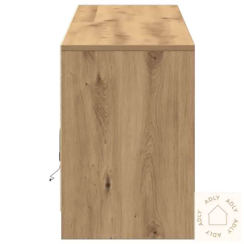 Tv-Skap Med Led-Lys I Artisan Eik, 100X34X50 Cm, Laget Av Konstruert Tre.