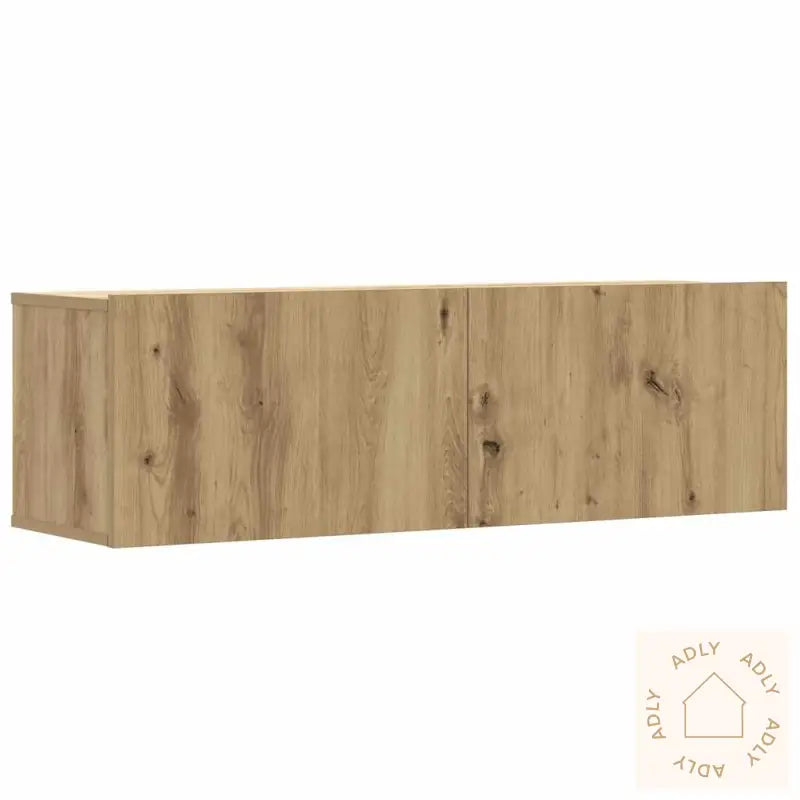 Vegghengt Tv-Benker 3Stk Artisan Eik 100X30X30Cm Konstruert Tre