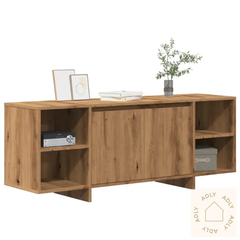 Tv-Benk Artisan Eik 130X35X50 Cm Konstruert Tre