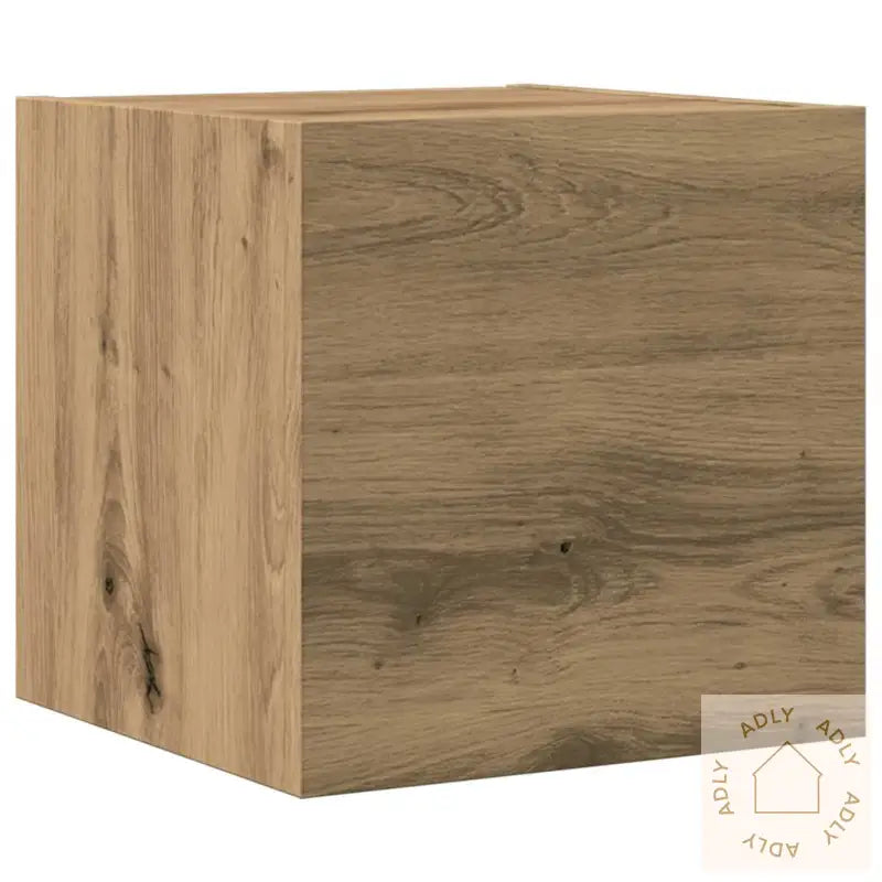 Tv-Skapsett 4 Deler Veggmontert Artisan Eik Konstruert Tre