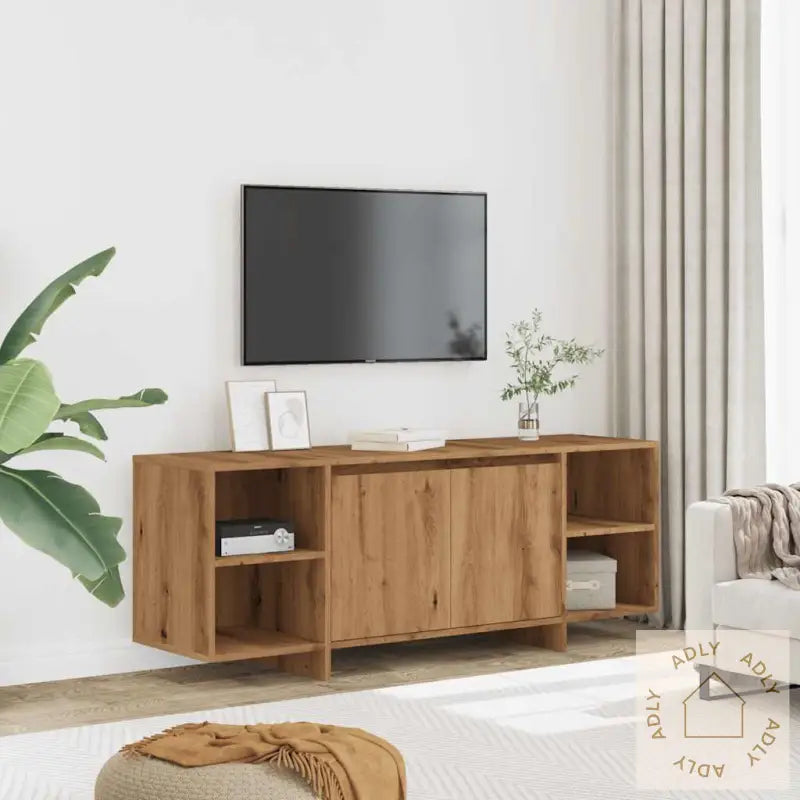 Tv-Benk Artisan Eik 130X35X50 Cm Konstruert Tre