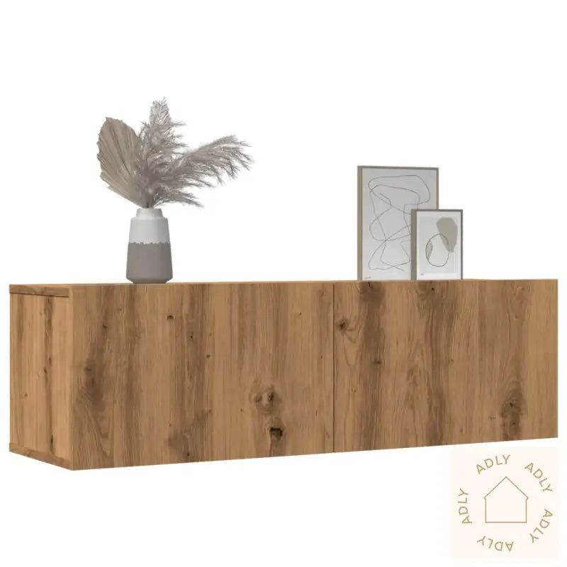 Veggmonterte Tv-Benker 2 Stk Artisan Eik 100X30X30 Cm