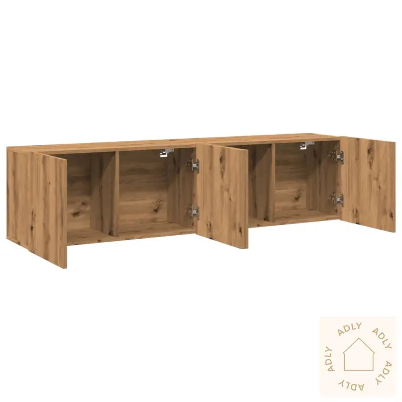 Veggmonterte Tv-Benker 2 Stk Artisan Eik 80X30X41 Cm