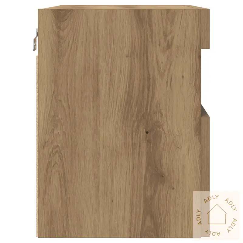 Tv Veggskap Med Led Lys Artisan Eik 60X30X40 Cm