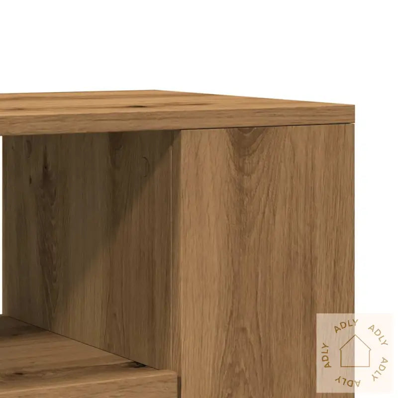 Tv-Benk Med Hjul Artisan Eik 102X34,5X43 Cm Konstruert Tre