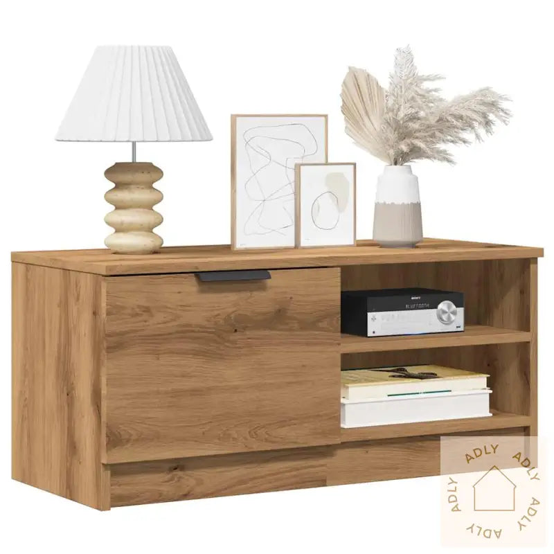Tv-Benker 2 Stk Artisan Eik 80X35X36,5 Cm Konstruert Tre