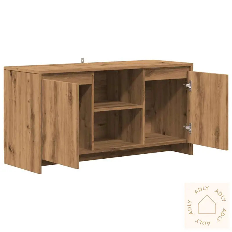 Tv-Benk Artisan Eik 102X37,5X52,5 Cm Konstruert Tre