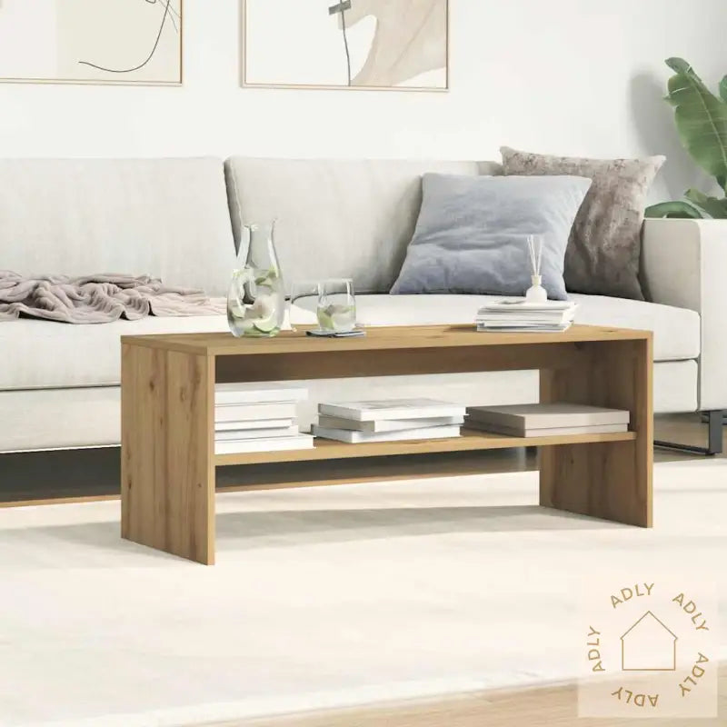 Tv-Benk Artisan Eik 100X40X40 Cm Konstruert Tre