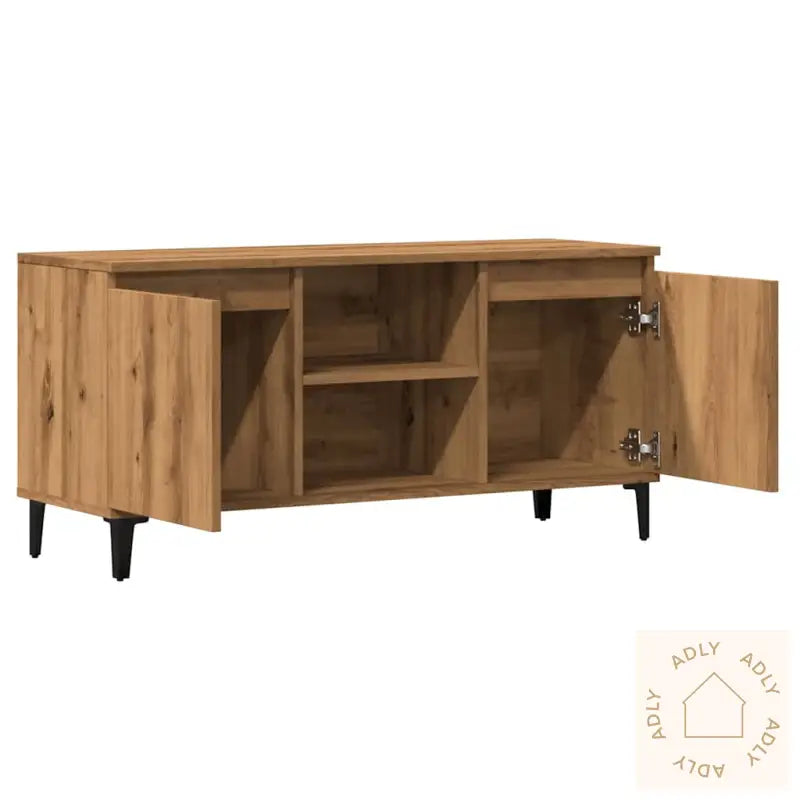 Tv-Benk Artisan Eik 102X35X50 Cm Konstruert Tre