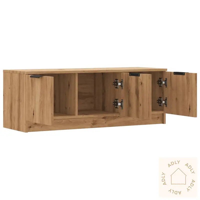 Tv-Benk Artisan Eik 102X35X36,5 Cm Konstruert Tre