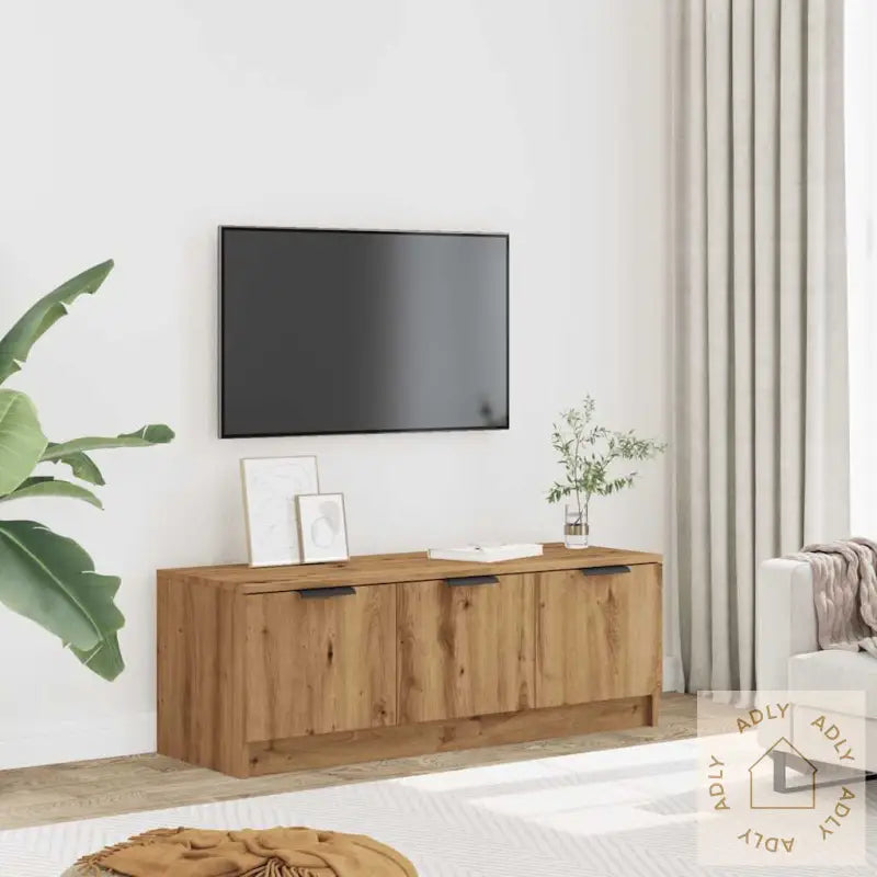 Tv-Benk Artisan Eik 102X35X36,5 Cm Konstruert Tre