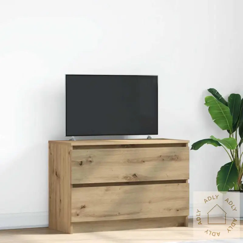 Tv-Benk Artisan Eik 80X35X54 Cm Konstruert Tre