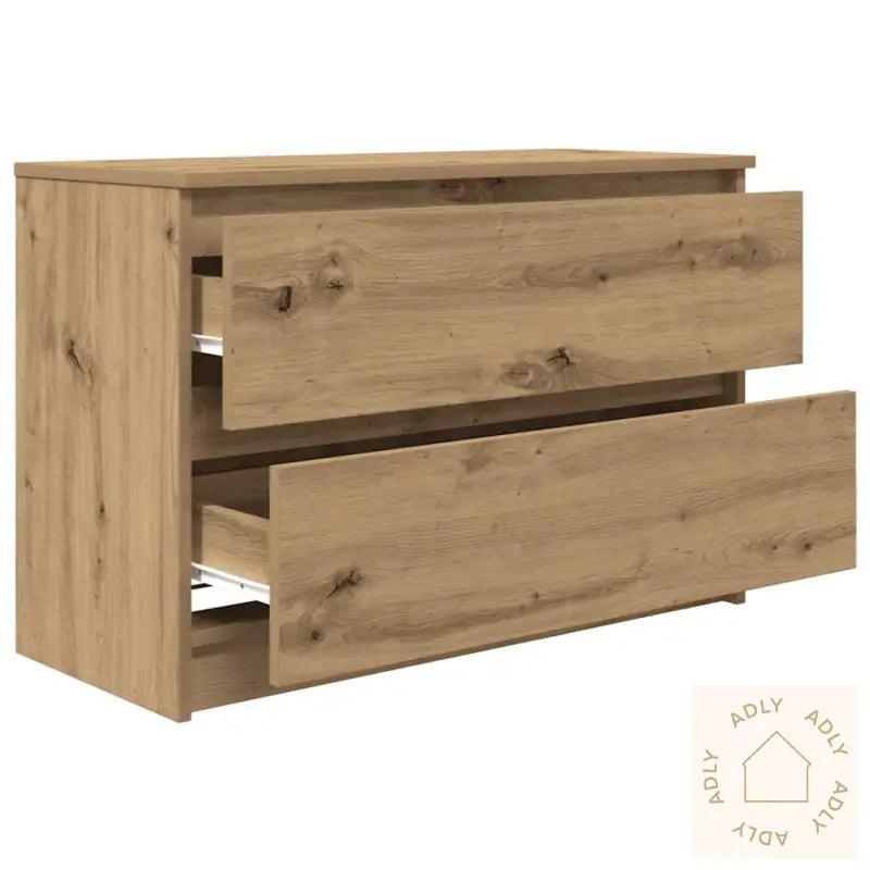 Tv-Benk Artisan Eik 80X35X54 Cm Konstruert Tre