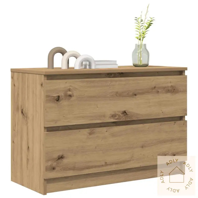 Tv-Benk Artisan Eik 80X35X54 Cm Konstruert Tre