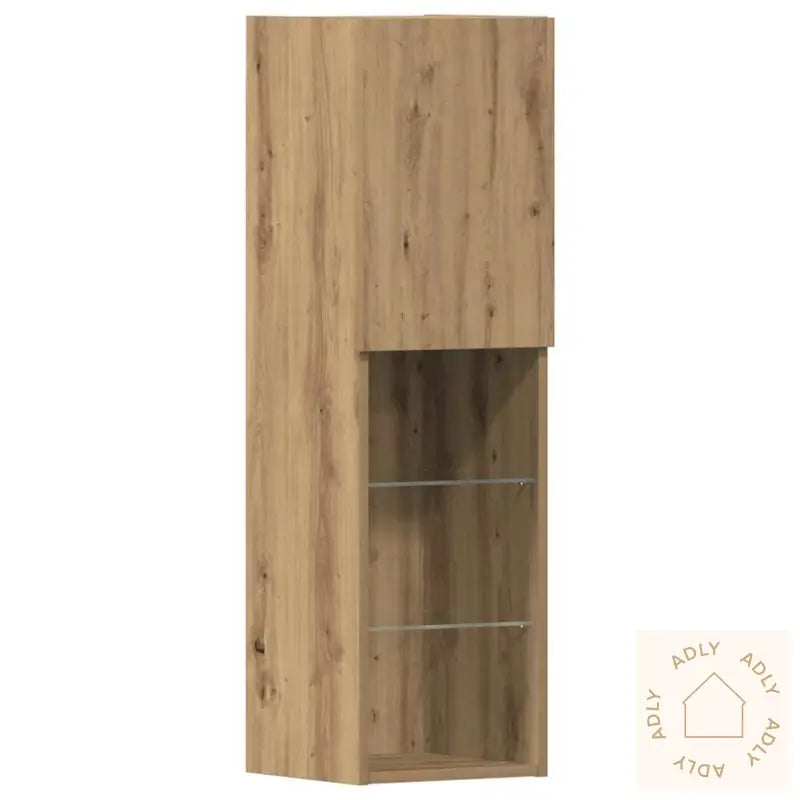 Tv-Skap Med Led-Lys Artisan Eik 40.5X30X102 Cm