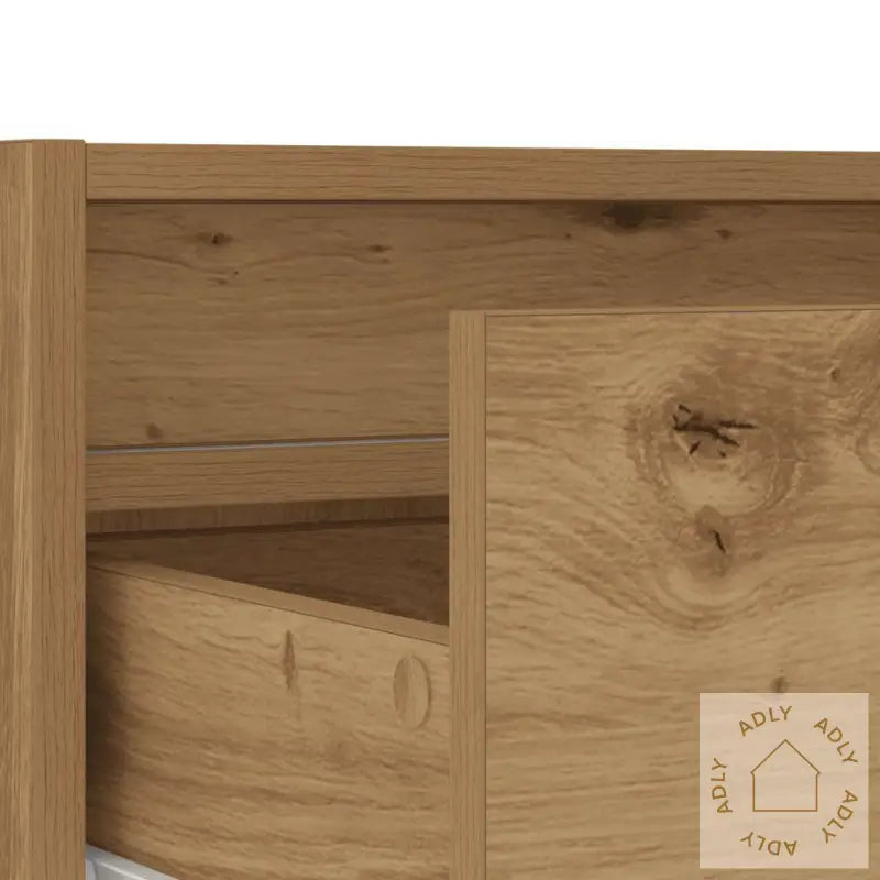 Tv-Benk Med Led-Lys Artisan Eik 75X35,5X25 Cm
