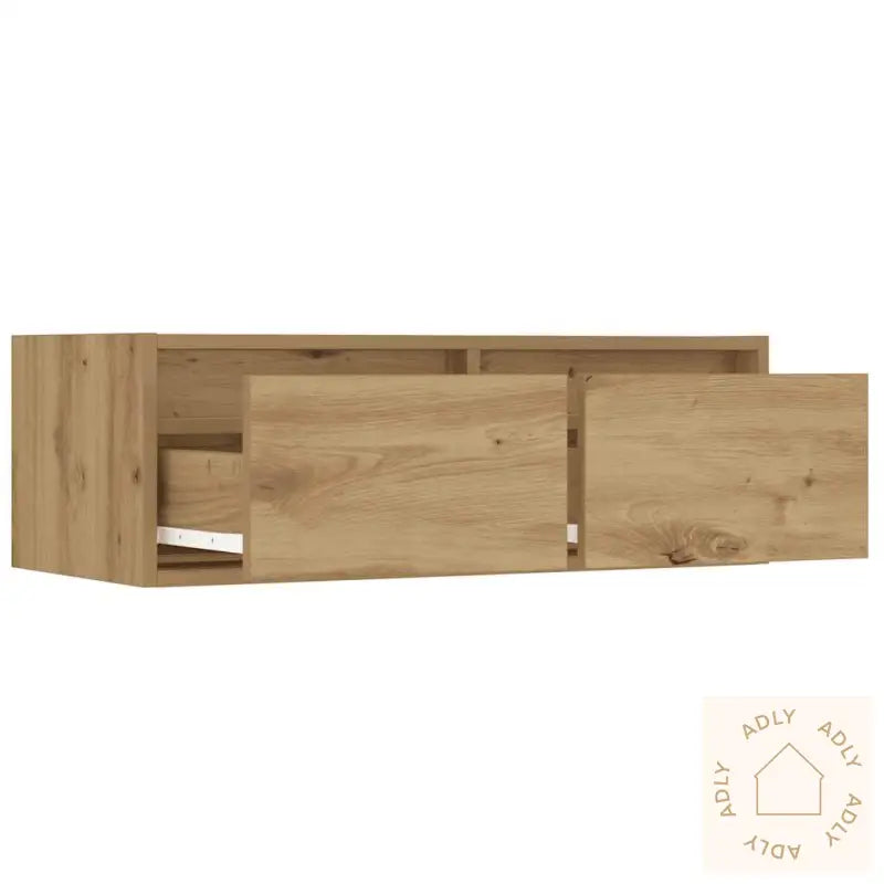 Tv-Benk Med Led-Lys Artisan Eik 75X35,5X25 Cm