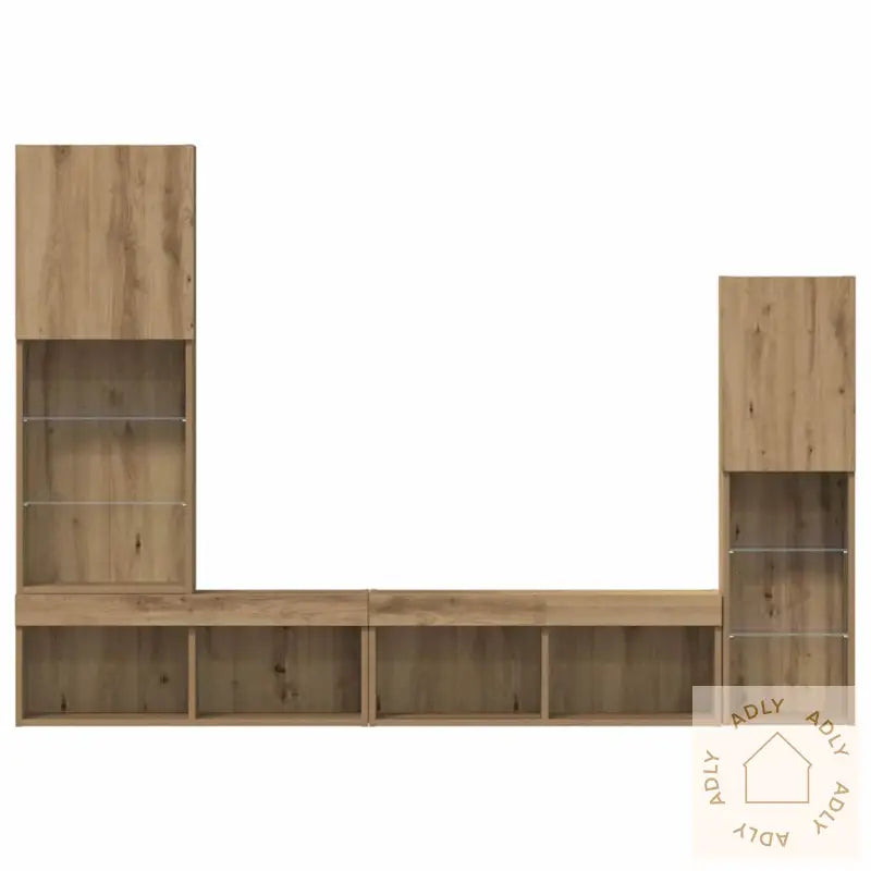 Tv-Skap Med Led-Lys Artisan Eik 40.5X30X102 Cm