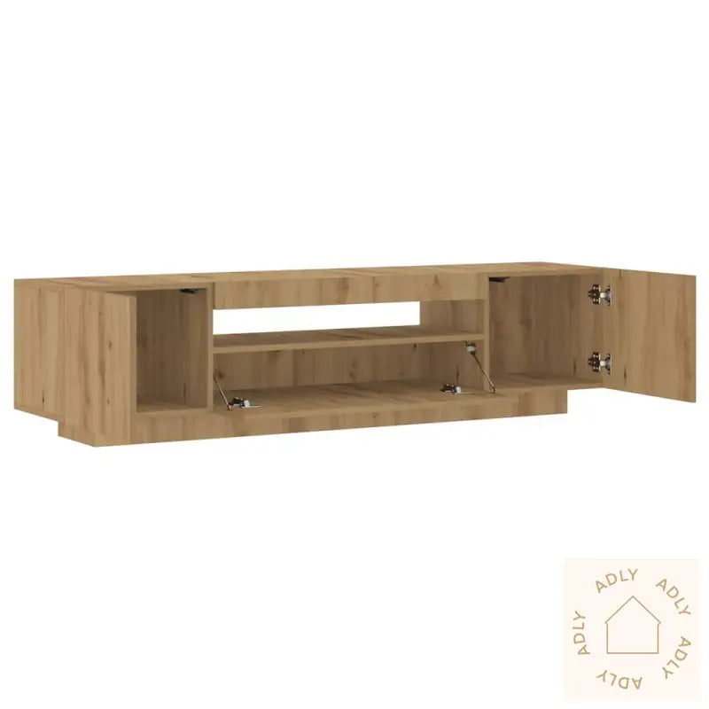 Tv-Benk Med Led-Lys Artisan Eik 160X35X40 Cm Konstruert Tre