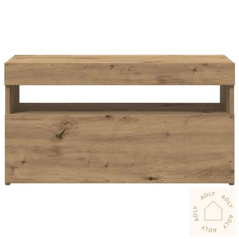 Tv-Benk Med Led-Lys Artisan Eik 75X35X40 Cm Konstruert Tre