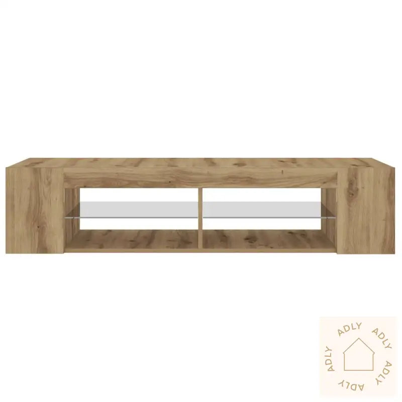 Tv-Benk Med Led-Lys Artisan Eik 135X39X30 Cm Konstruert Tre