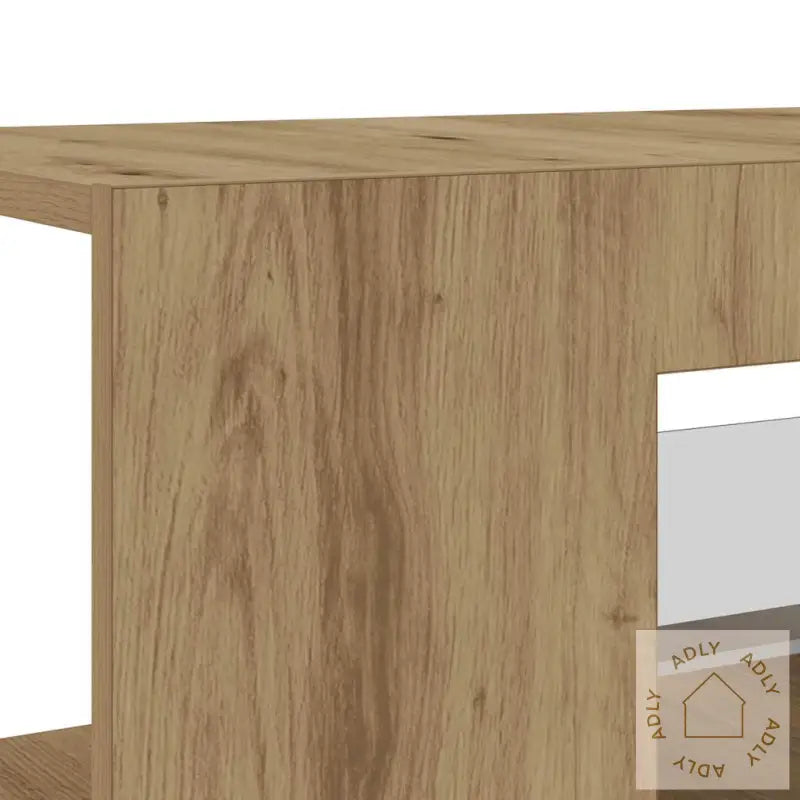 Tv-Benk Med Led-Lys Artisan Eik 90X39X30 Cm Konstruert Tre