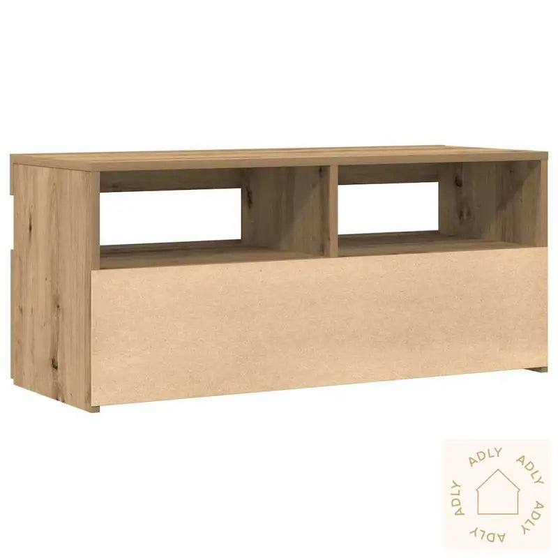 Tv-Benk Med Led-Lys Artisan Eik 90X35X40 Cm Konstruert Tre