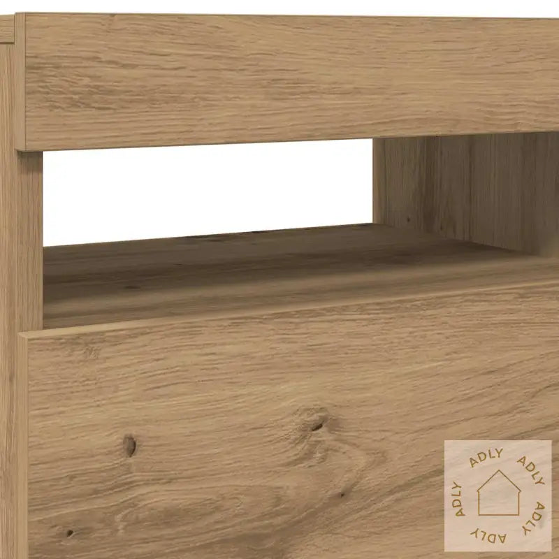Tv-Benk Med Led-Lys Artisan Eik 90X35X40 Cm Konstruert Tre