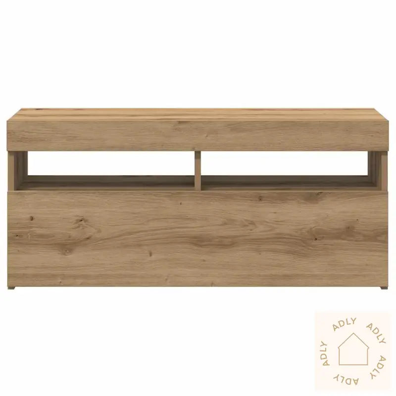 Tv-Benk Med Led-Lys Artisan Eik 90X35X40 Cm Konstruert Tre