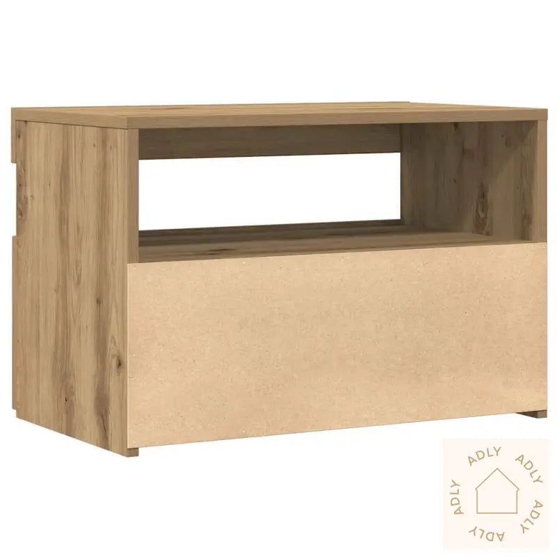 Tv-Benk Med Led-Lys 2 Stk Artisan Eik Konstruert Tre