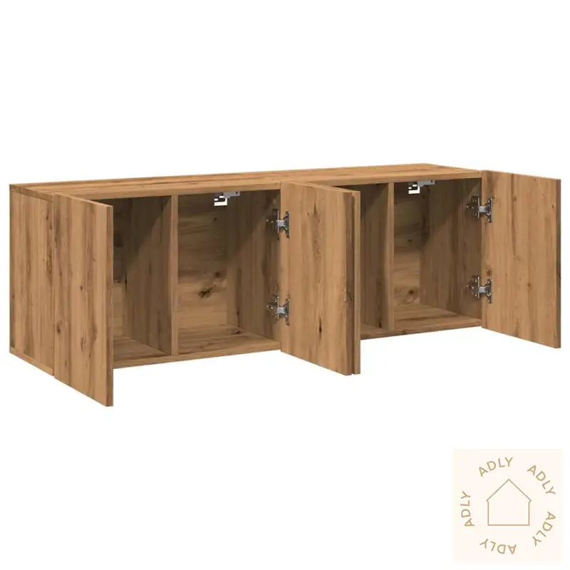 Veggmonterte Tv-Benker 2 Stk Artisan Eik 60X30X41 Cm