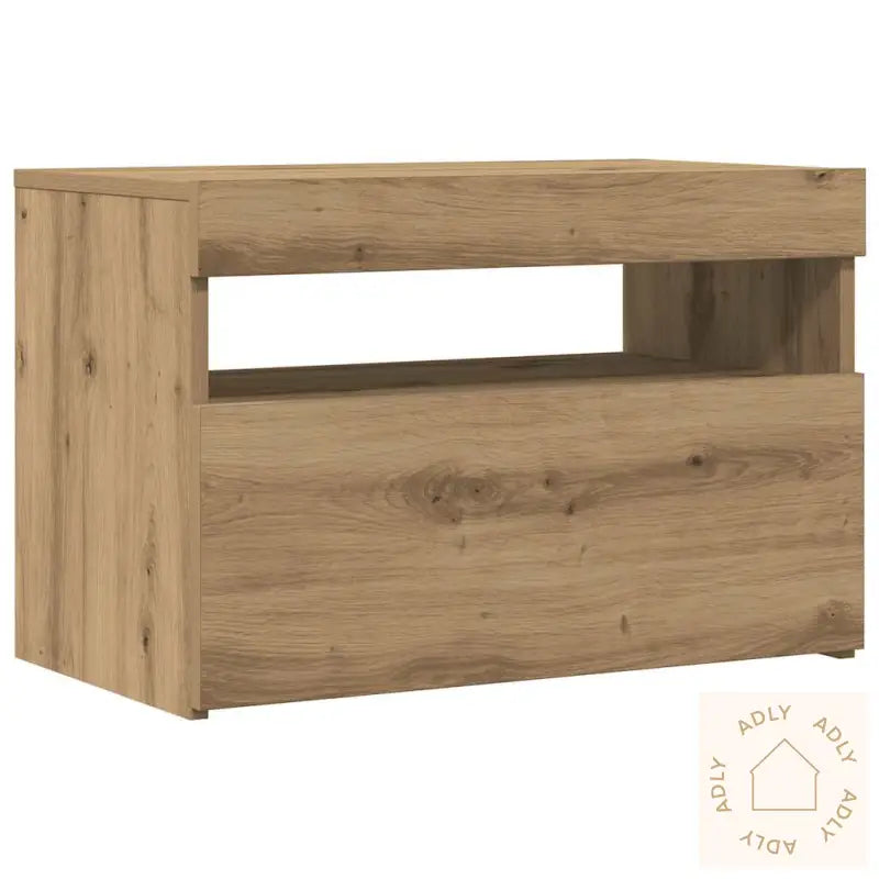 Tv-Benk Med Led-Lys Artisan Eik 60X35X40 Cm Konstruert Tre
