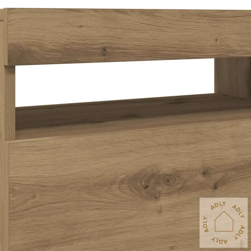 Tv-Benk Med Led-Lys Artisan Eik 60X35X40 Cm Konstruert Tre