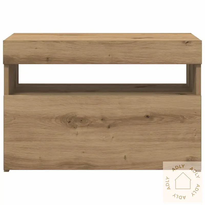 Tv-Benk Med Led-Lys Artisan Eik 60X35X40 Cm Konstruert Tre