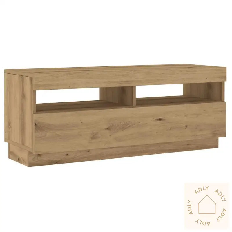 Tv-Benk Med Led-Lys Artisan Eik 100X35X40 Cm Konstruert Tre