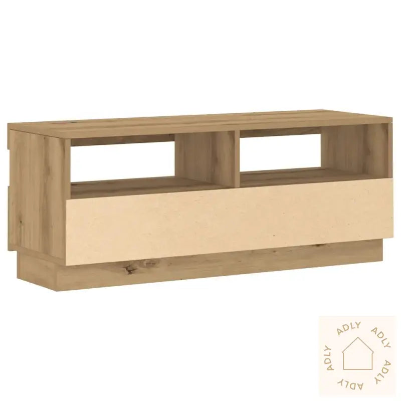 Tv-Benk Med Led-Lys Artisan Eik 100X35X40 Cm Konstruert Tre