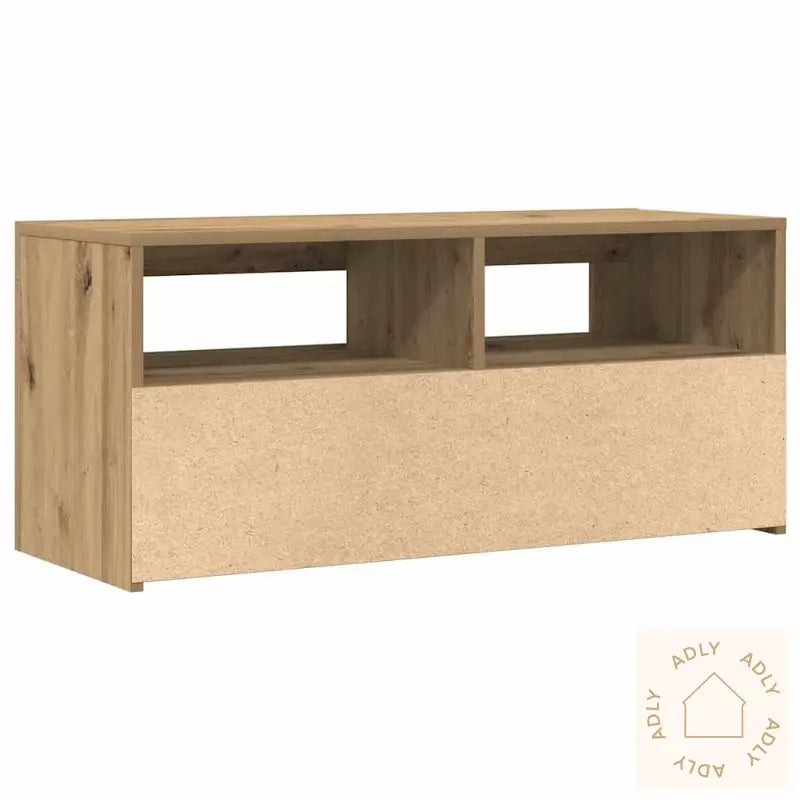 Tv-Benk Med Led-Lys Artisan Eik 90X35X40 Cm Konstruert Tre