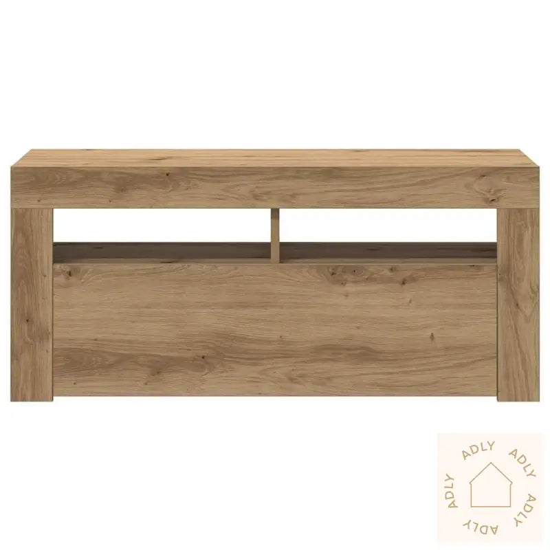 Tv-Benk Med Led-Lys Artisan Eik 90X35X40 Cm Konstruert Tre