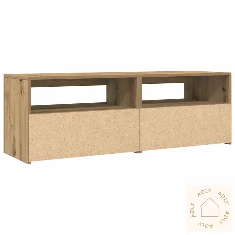 Tv-Benk Med Led-Lys Artisan Eik 120X35X40 Cm Konstruert Tre
