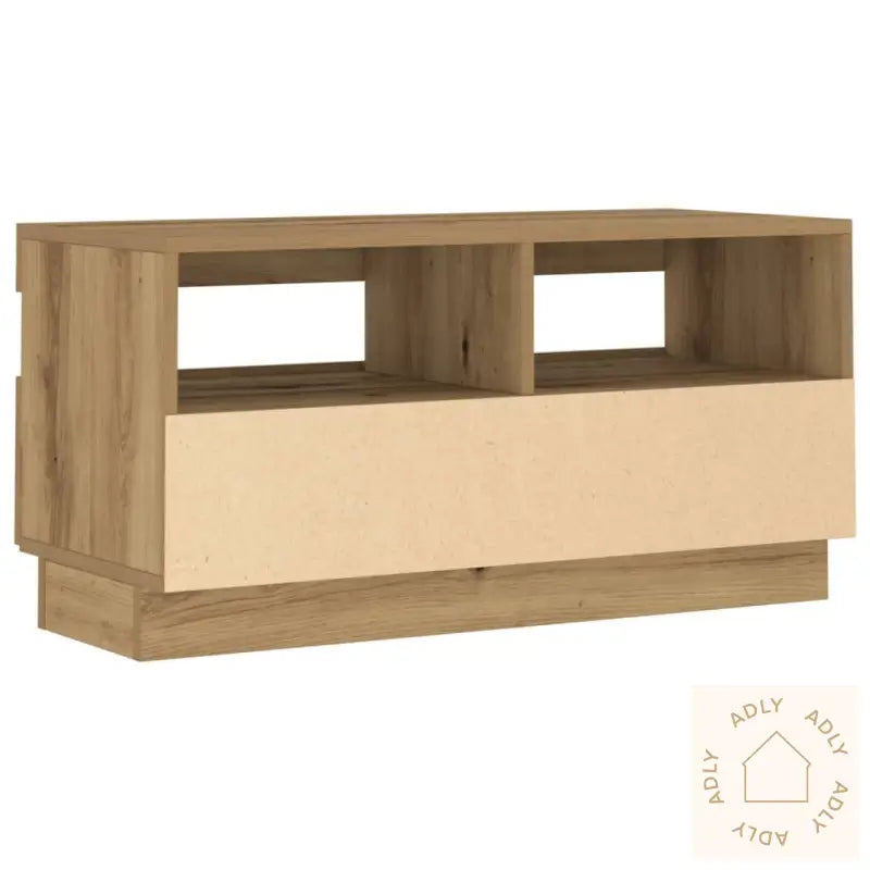 Tv-Benk Med Led-Lys Artisan Eik 80X35X40 Cm Konstruert Tre