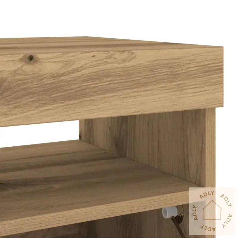 Tv-Benk Med Led-Lys Artisan Eik 80X35X40 Cm Konstruert Tre