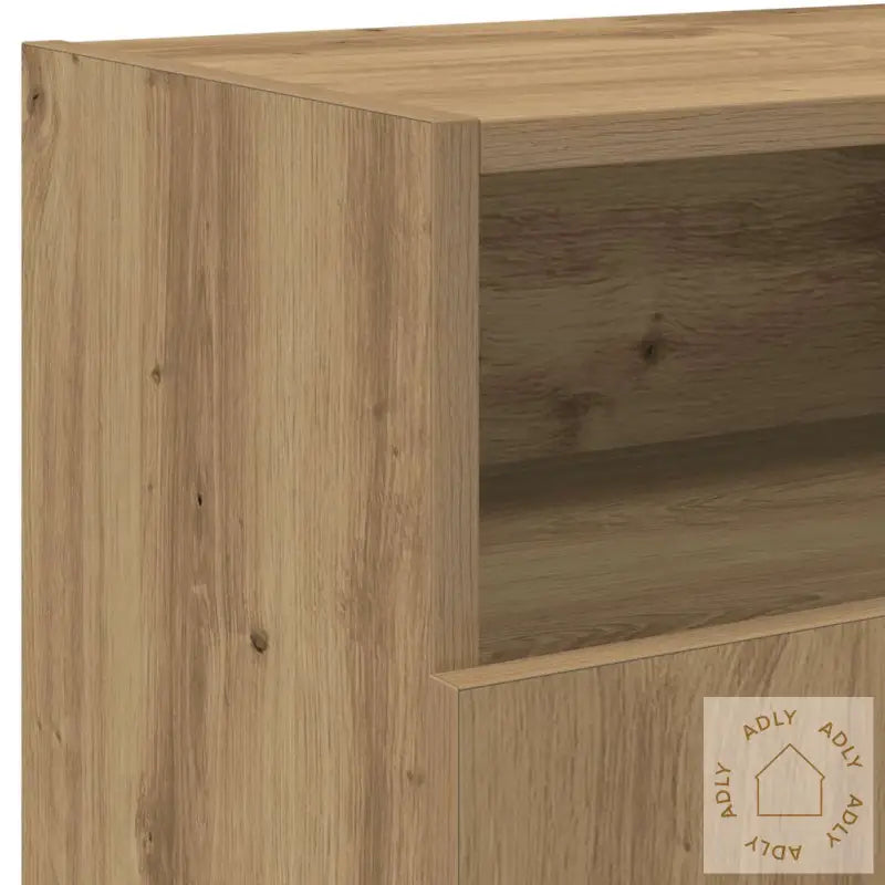 Tv-Benk Med Led-Lys Artisan Eik 120X30X50 Cm Konstruert Tre