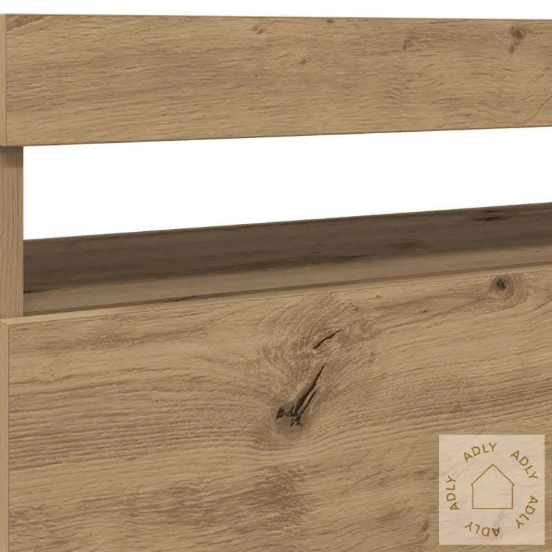 Tv-Benk Med Led-Lys 2 Stk Artisan Eik Konstruert Tre