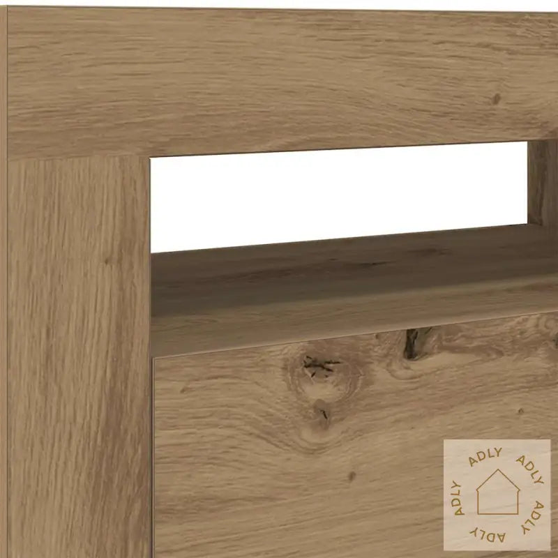 Tv-Benk Med Led-Lys Artisan Eik 120X35X40 Cm Konstruert Tre