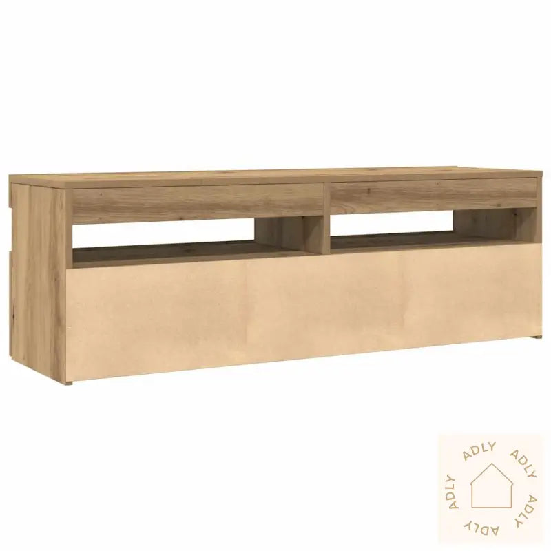 Tv-Benk Med Led-Lys Artisan Eik 120X35X40 Cm Konstruert Tre
