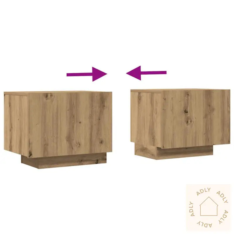 Tv-Benk Artisan Eik 100X35X40 Cm Konstruert Tre