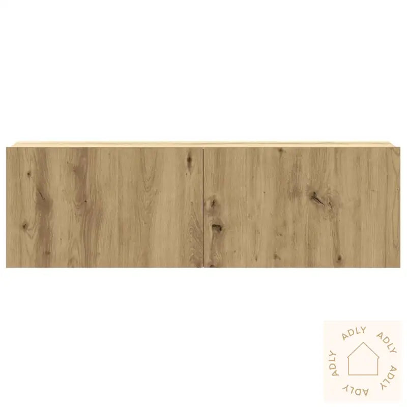 Tv-Skapsett 8 Deler Veggmontert Artisan Eik Konstruert Tre